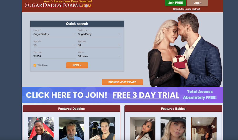 sugardaddyforme homepage